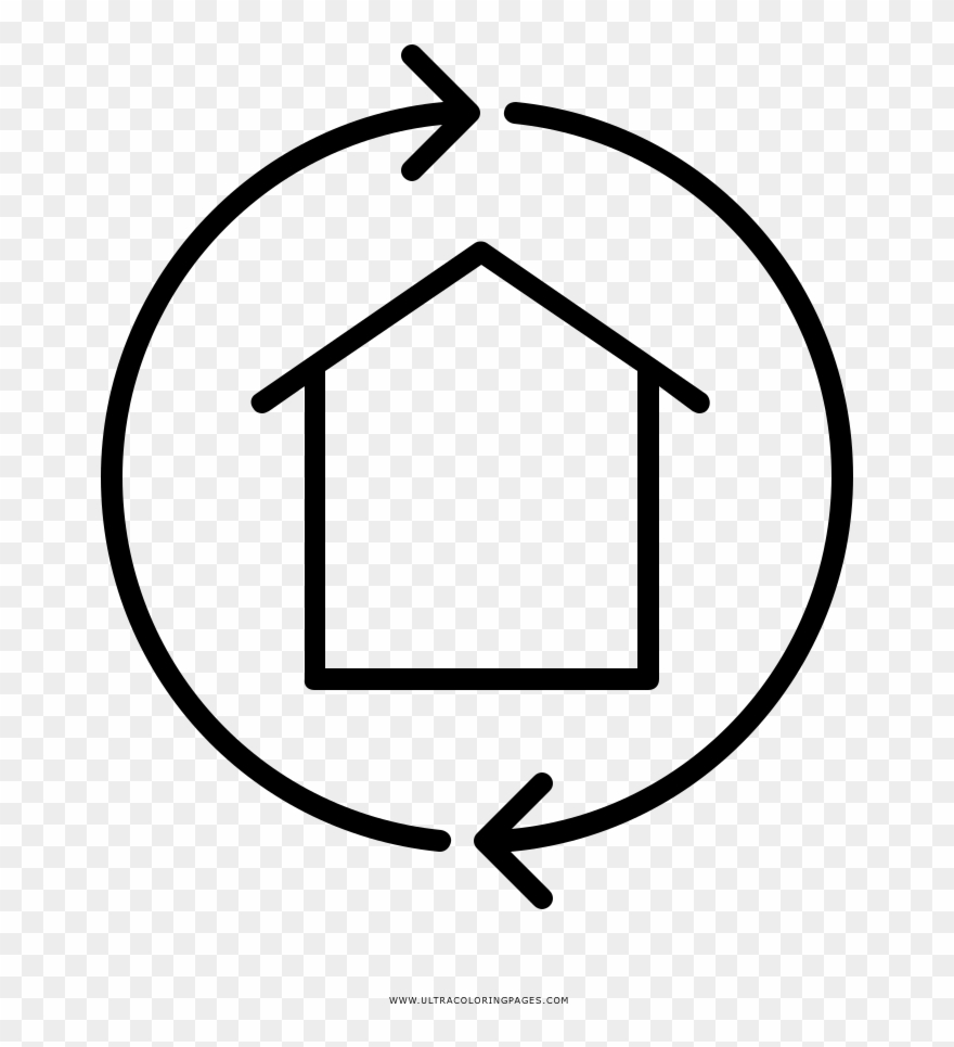 Auction Coloring Page - Smart Home Icon Free Clipart