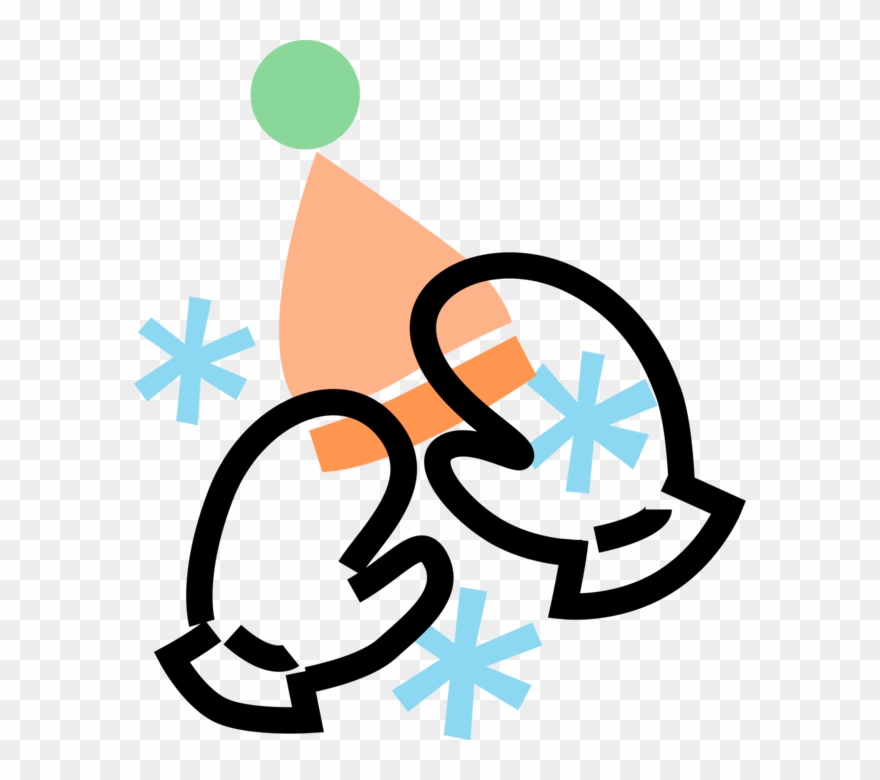 Vector Illustration Of Winter Mitts Or Mittens Keep Clipart