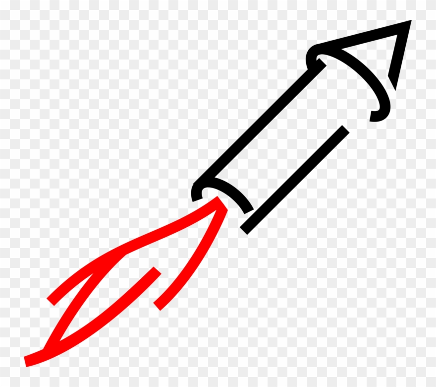 Vector Illustration Of Fireworks Low Explosive Pyrotechnics Clipart