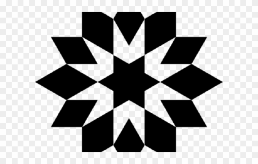 Pattern Clipart Black And White - Quilt Pattern Black And White - Png Download