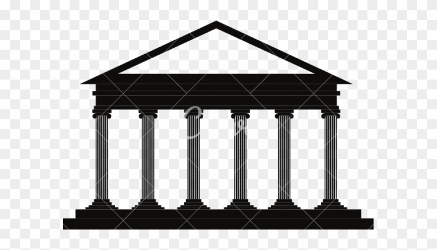 Greece Clipart Greek Building - Courthouse Silhouette - Png Download