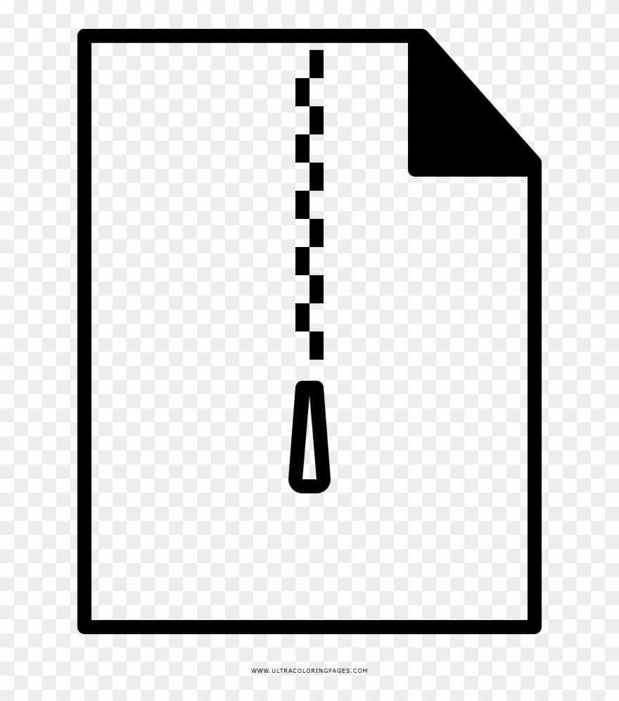 Zipper Coloring Page Clipart