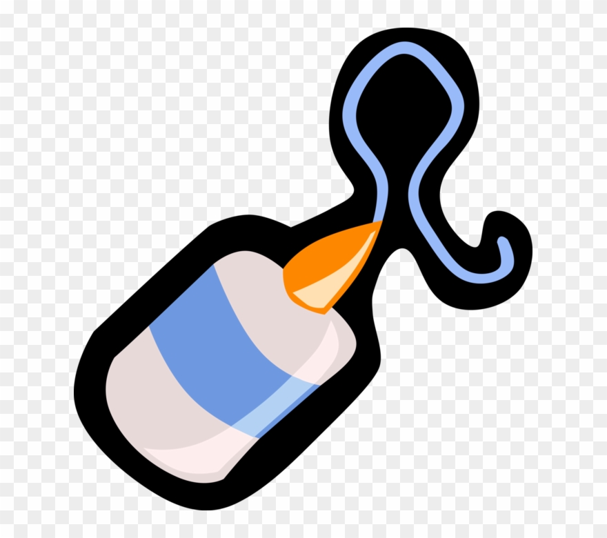 Cement Bottle Vector Image Illustration Of Mucilage Clipart