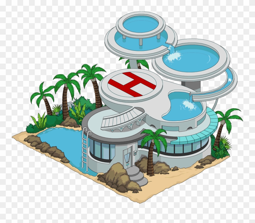 Tapped Out Beachhouse Old Design Clipart