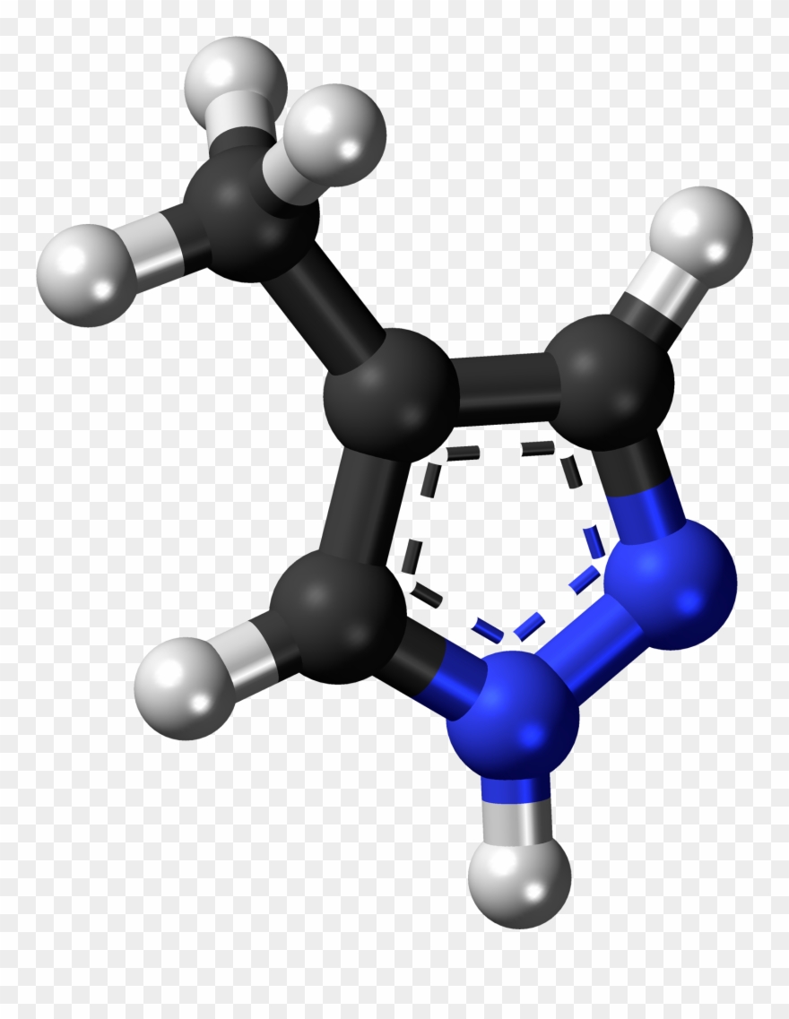 Fomepizole 3d Ball - Pyrazole Aromatic Clipart