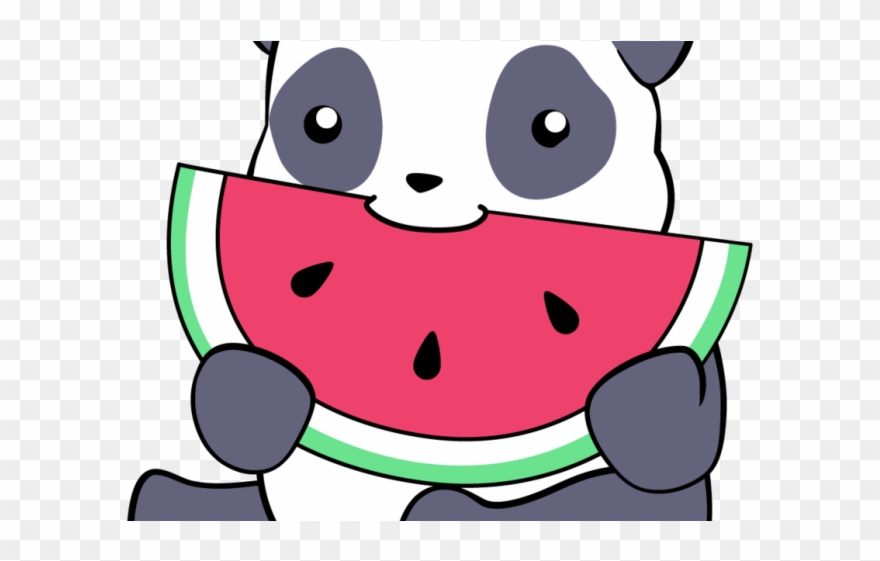 Watermelon Clipart Tumbler - Panda Com Melancia - Png Download