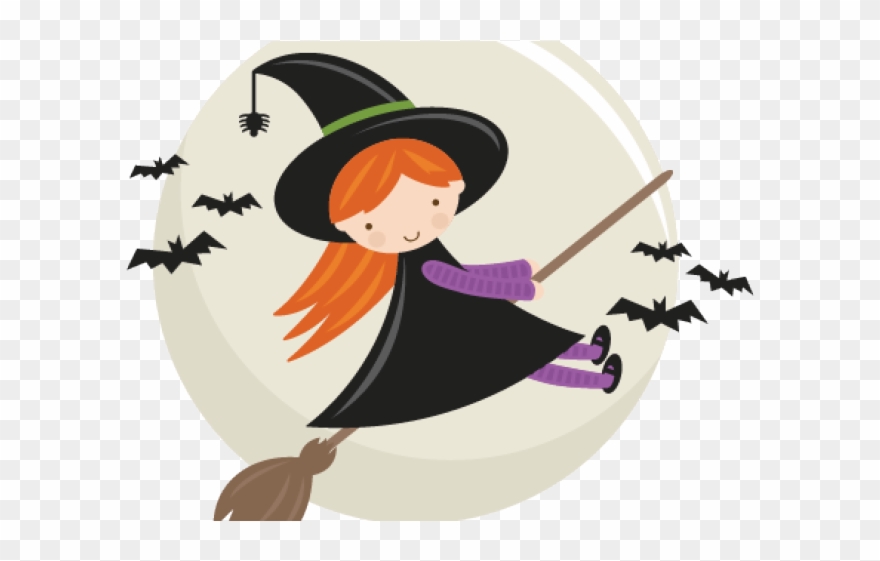 Cute Witch Clipart Free - Png Download