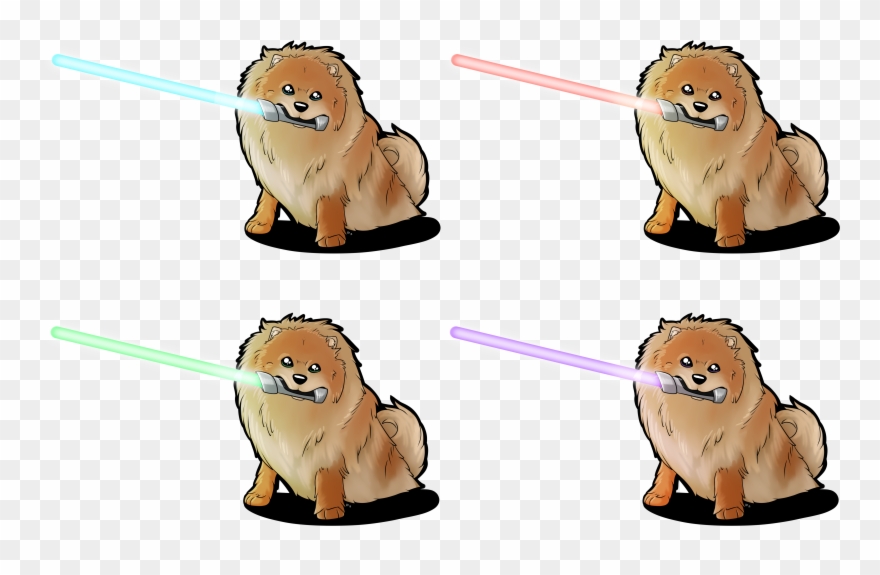 Light Saber Pomeranian Clipart