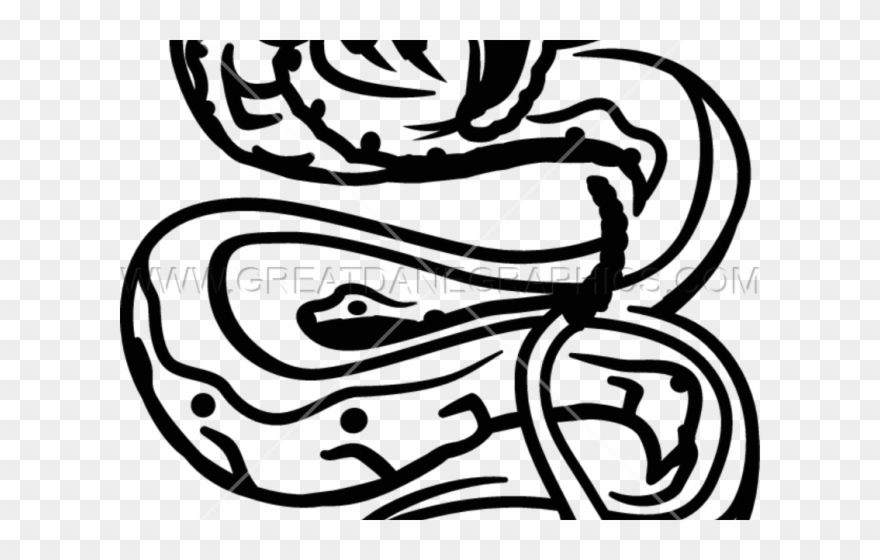 Snake Tattoo Clipart Transparent - Snake Draw Tattoo Png