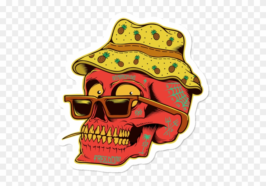 Beach Skull Maracaibo - Illustration Clipart