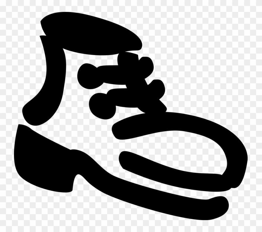 Vector Illustration Of Work Boot Shoe Footwear Clipart