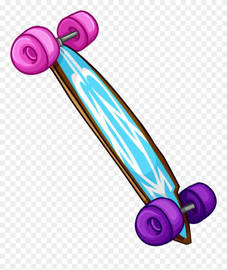 Royalty Free Download Neon Blue Club Penguin Wiki Fandom - Longboard Png Clipart