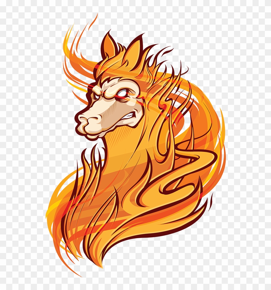 Anfoc - Flaming Llama Clipart