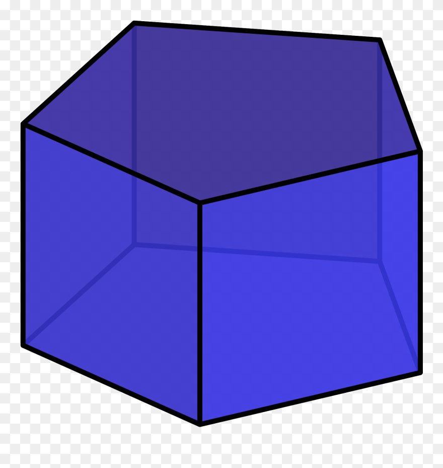 Open - Pentagonal Prism Clipart