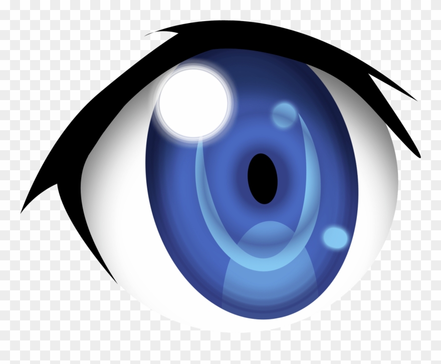 Cartoon Eyes Clip Art - Blue Anime Eyes Png Transparent Png
