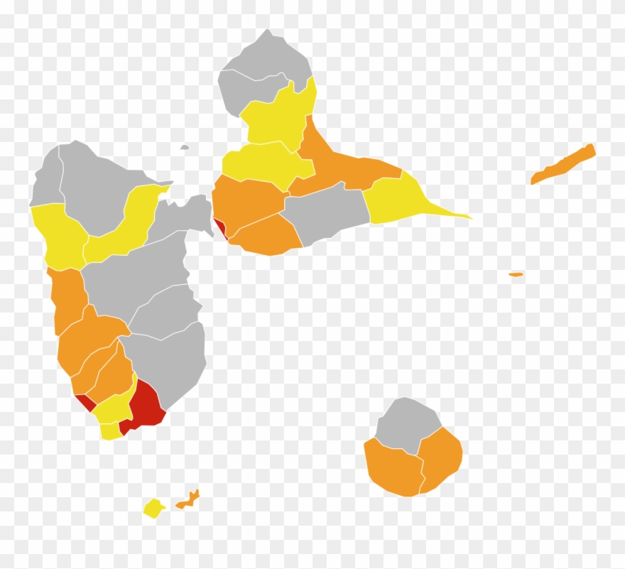 Carte De La Répartition Des Monuments Historiques En - Communes Guadeloupe Clipart