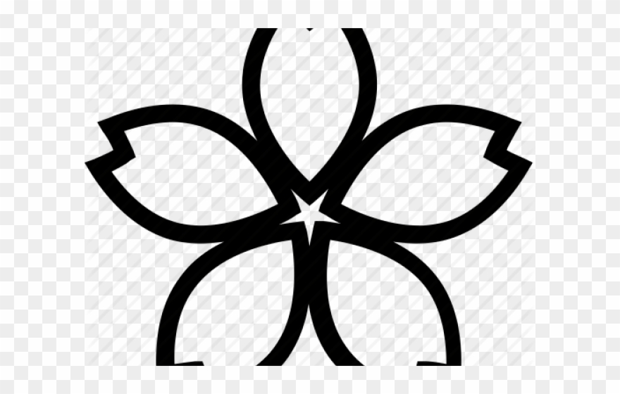 Cherry Blossom Clipart Japanese Culture - Blank Flowers - Png Download