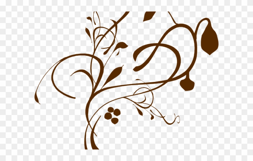 Curl Clipart Maroon Border - Vines Clip Art - Png Download