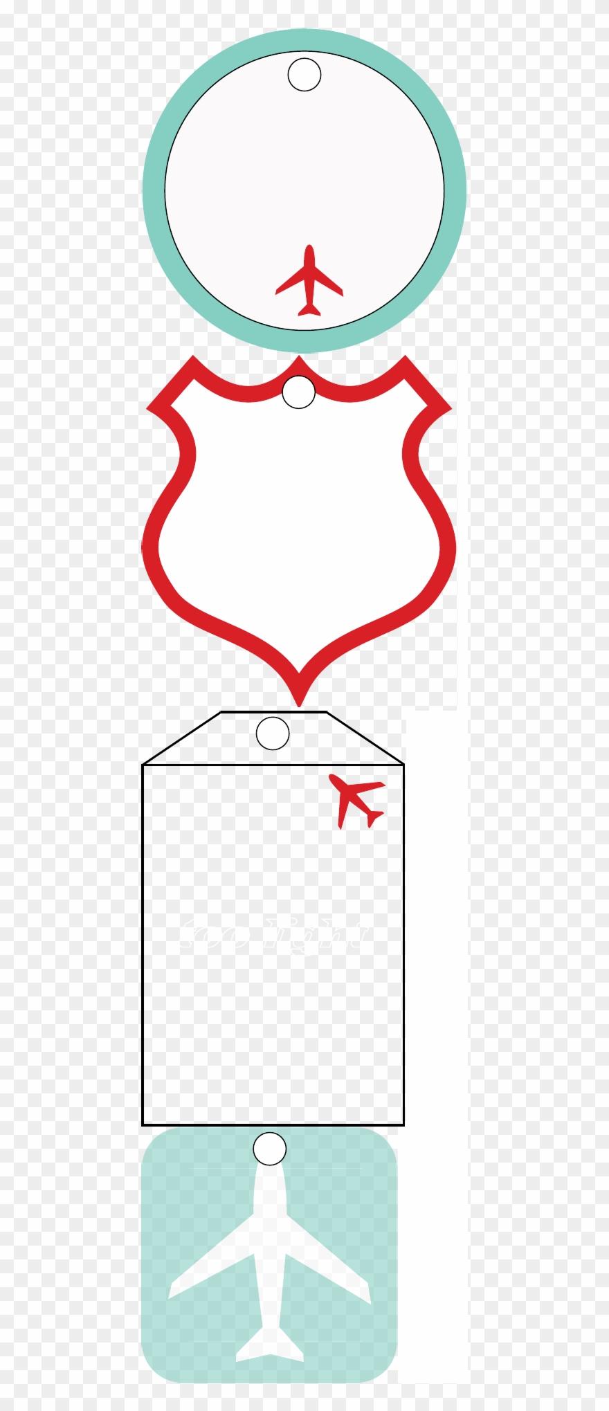 Printable Luggage Tags Clipart