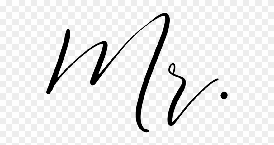 Mr - - Calligraphy Clipart
