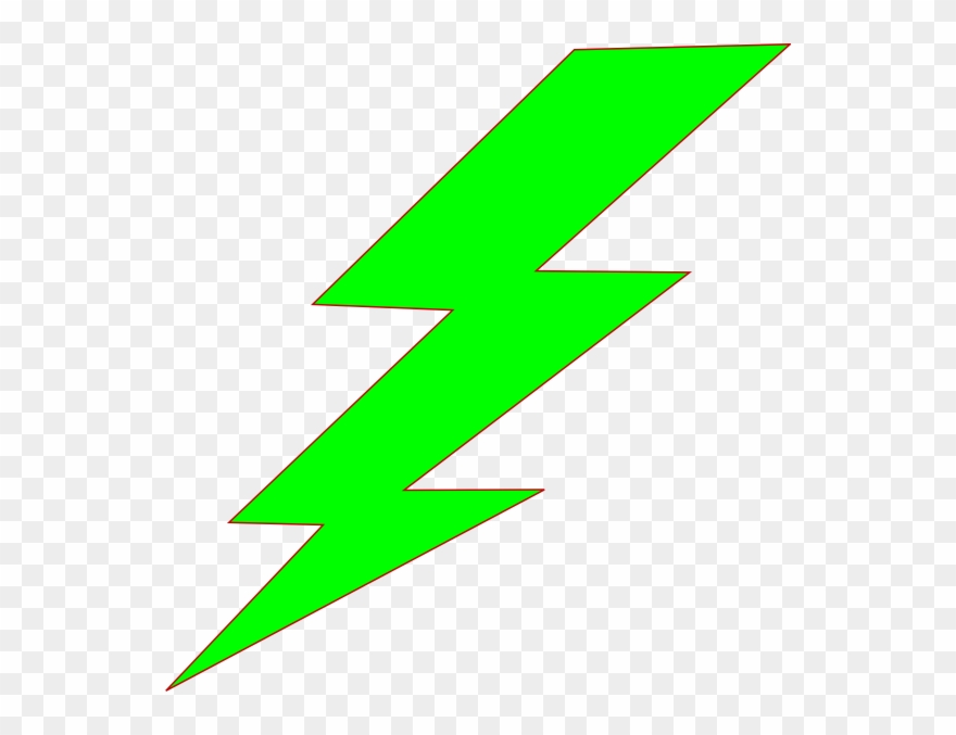 Green Lightning Bolt Clipart - Png Download