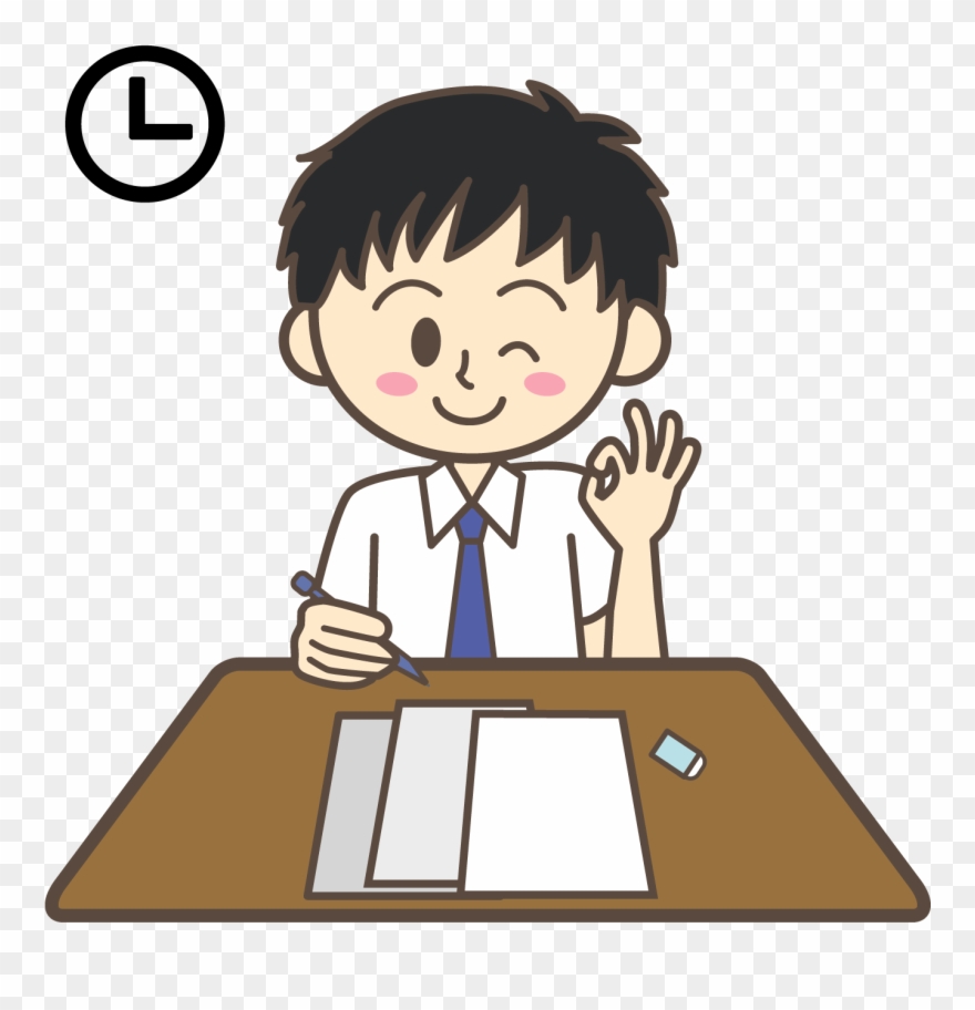 Cartoon English Test - Test Time Clipart