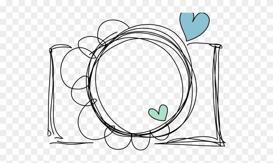Camera Clipart Doodle - Line Art - Png Download