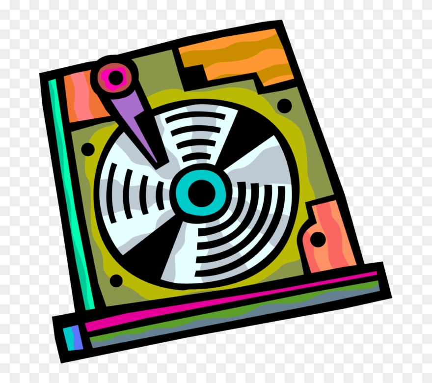 Vector Illustration Of Computer Hard Disk Drive Digital Clipart
