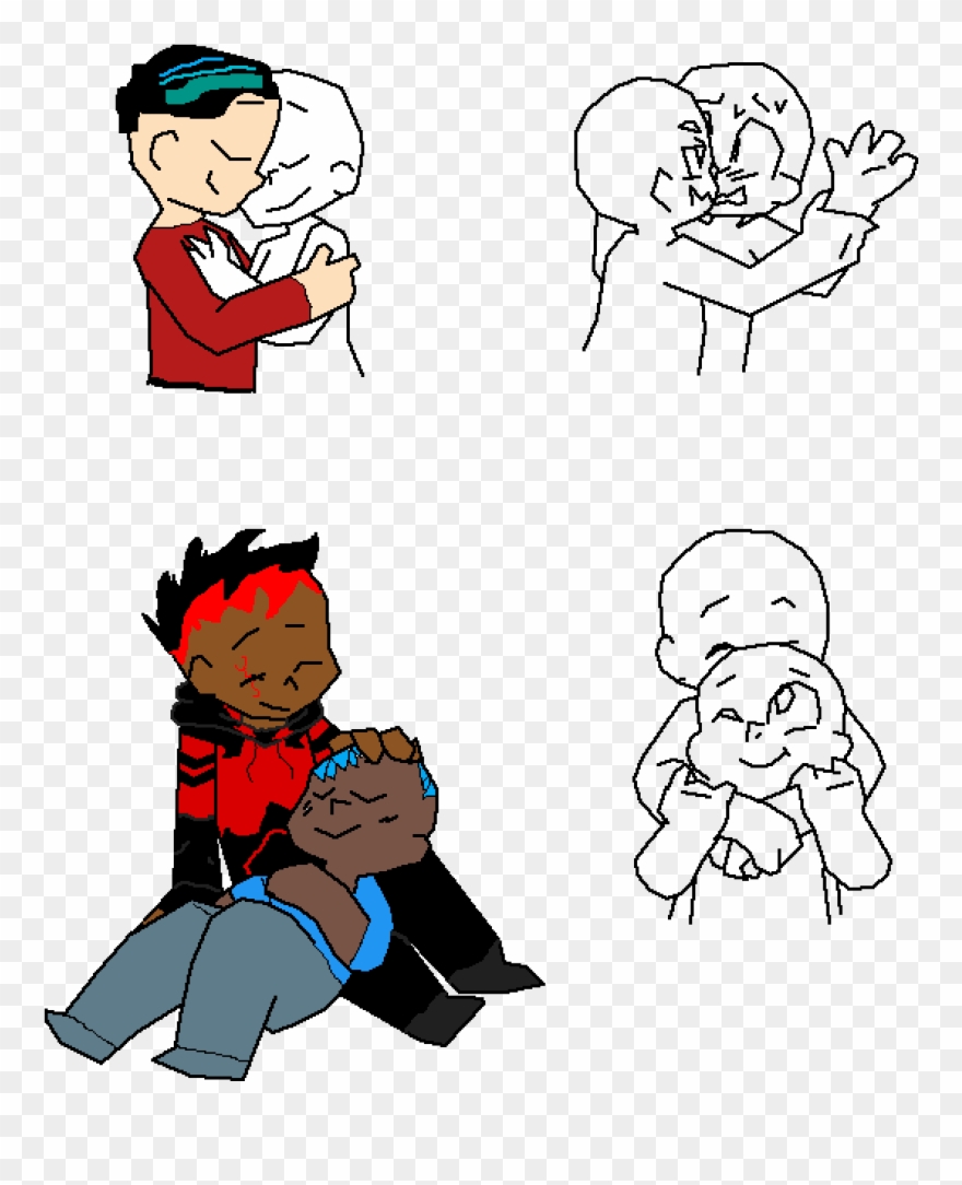 Chilling With My Little Big Brother - Underlust Sans X Frisk Clipart