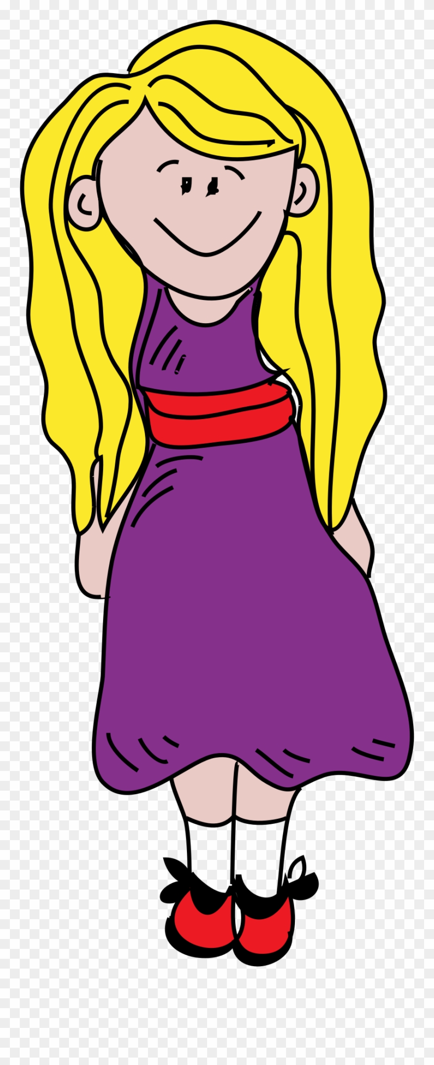 Clipart - Blonde Girl Clip Art - Png Download