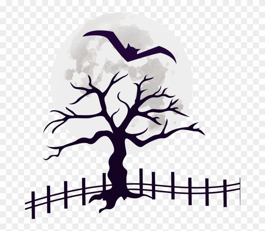 Tribal Cypress Tree Root Silhouette Tattoo Clipart