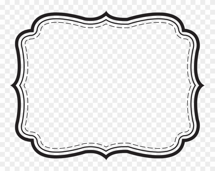 Label Png Free Download - Black And White Label Frame Clipart