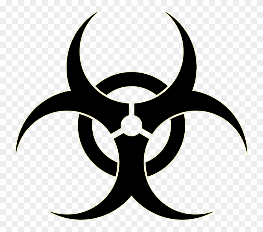 Bioweapons - Green Transparent Biohazard Symbol Clipart