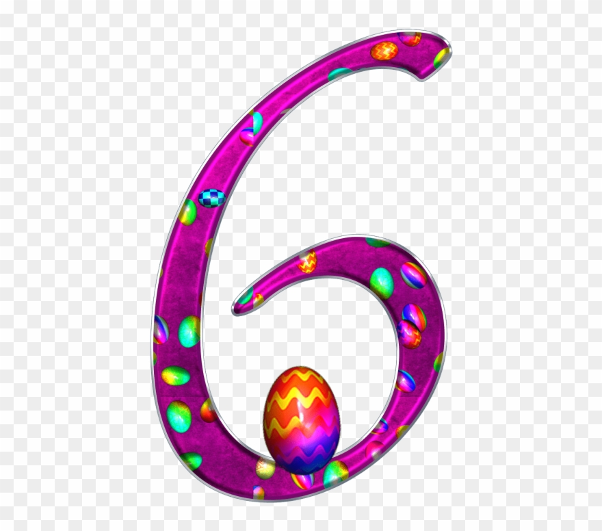 Free Png Easter Theme Number 6 Png Image With Transparent - Circle Clipart