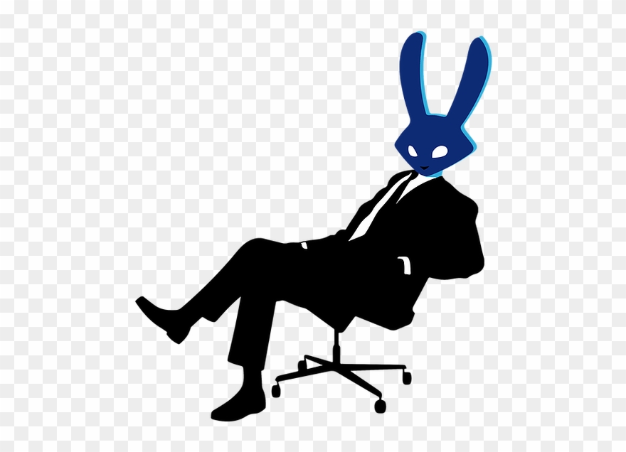 Sitting Bunnyman Fixed - Man In Chair Clipart