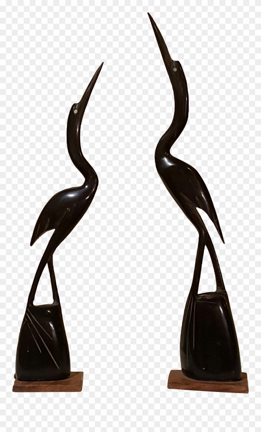 Carved Water Buffalo Horn Heron Chairish - Ciconiiformes Clipart