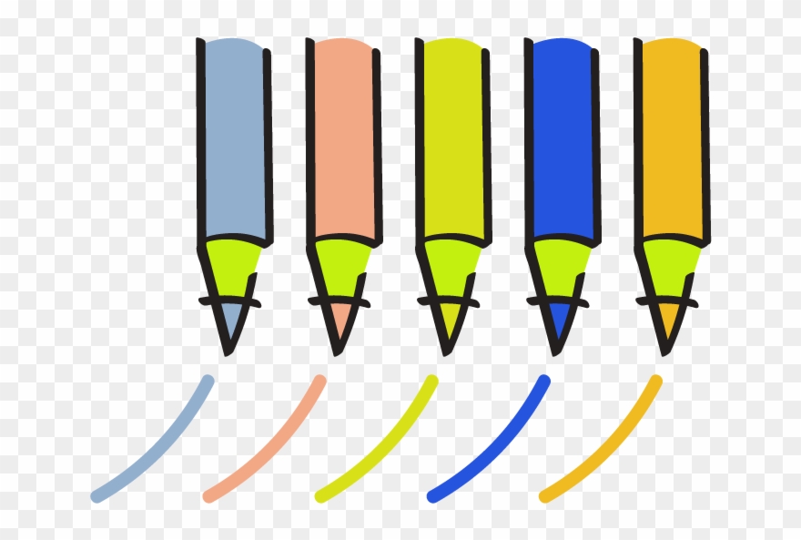 Colored Pencil Drawing Cartoon Clipart