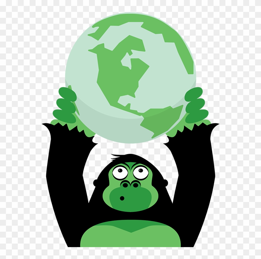 Green Apes Social Network - Illustration Clipart