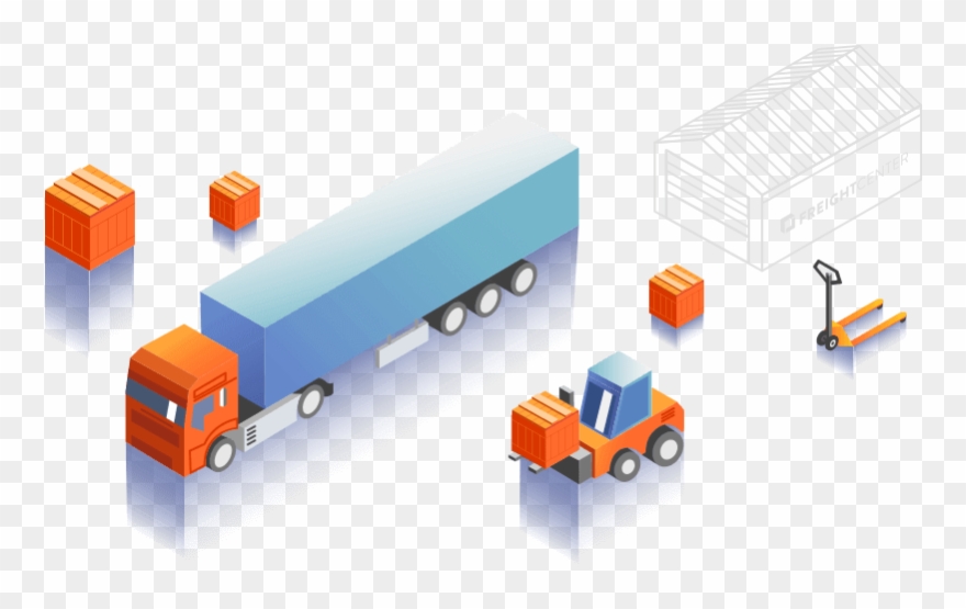 Freight Shipping Truckload Supply Chain Logistics - Model Car Clipart