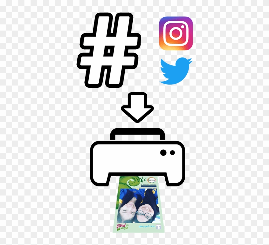 Social&print's Hashtag Printing Booth - Twitter Clipart