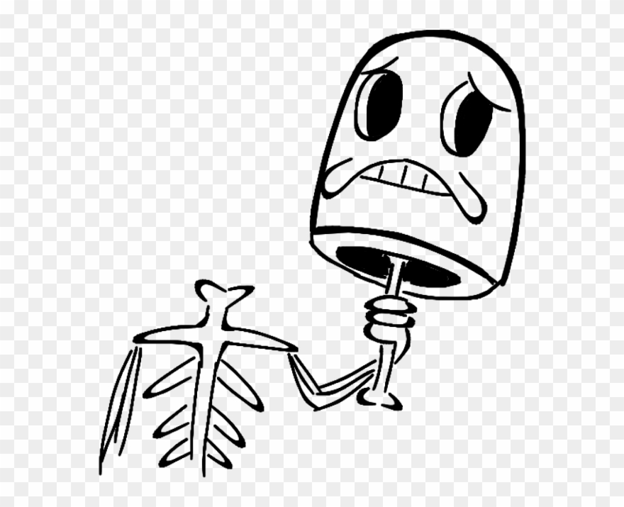 Skeleton Sticker - Cartoon Clipart