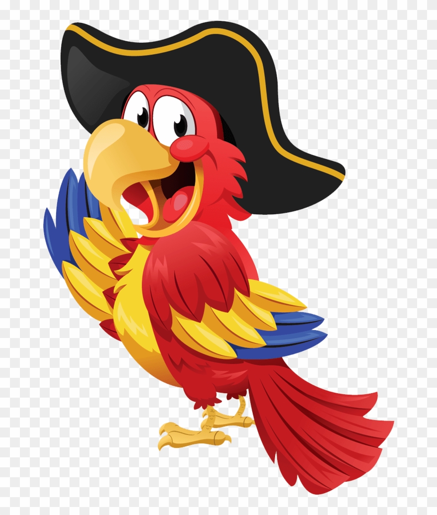 Pirate Parrot Clip Art Transparent - Pirate Parrot Clip Art - Png Download