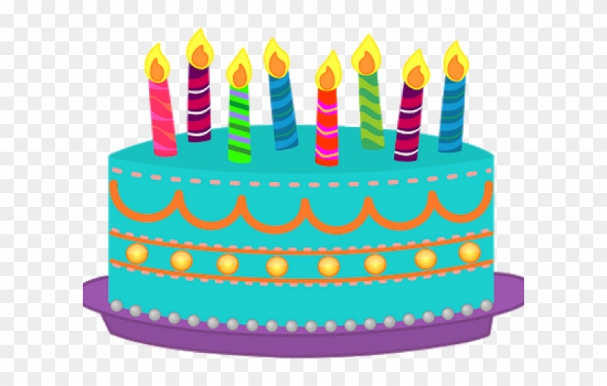 Birthday Cake Clipart 4th - Birthday Cake With Candles Clipart - Png Download