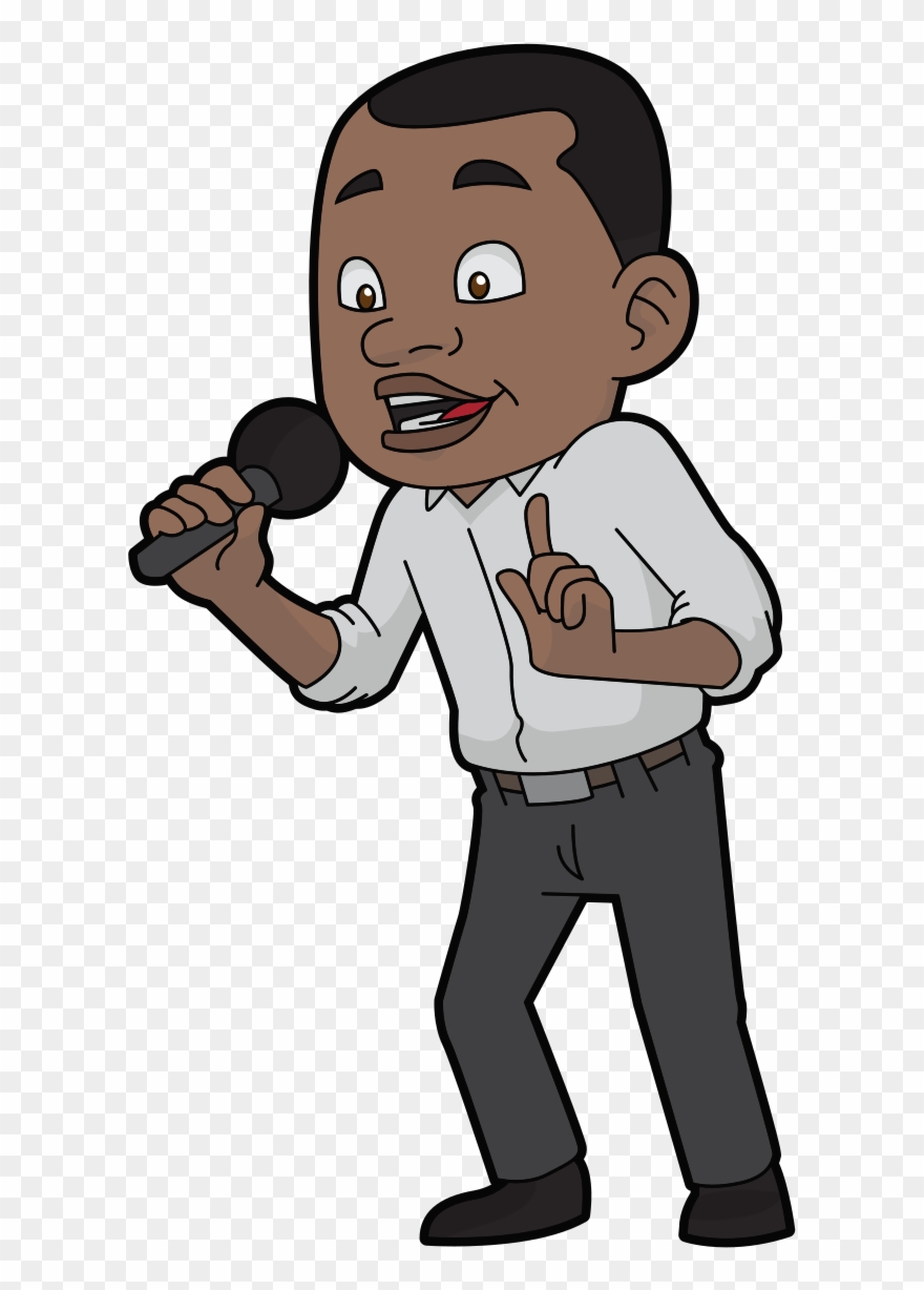 Cartoon Guy Candid Speaker - Cartoon Clipart