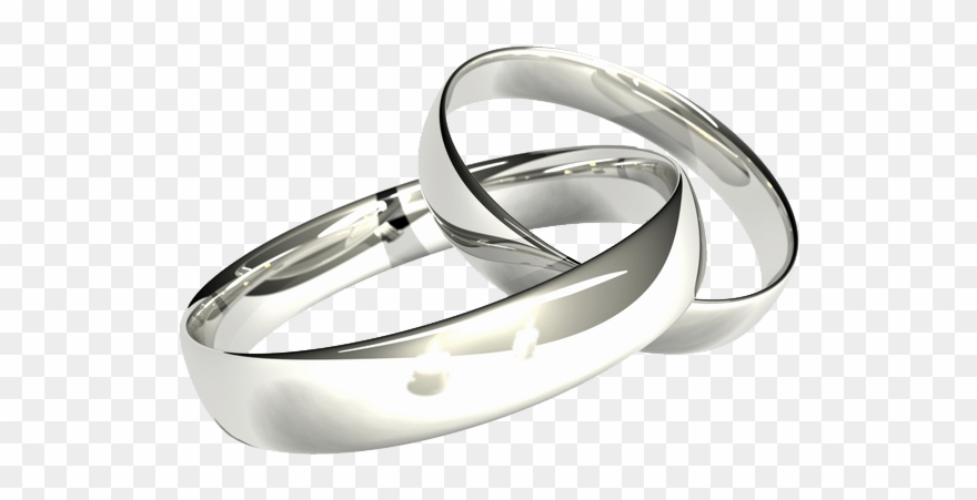 651 X 480 17 - Silver Couple Ring Png Clipart