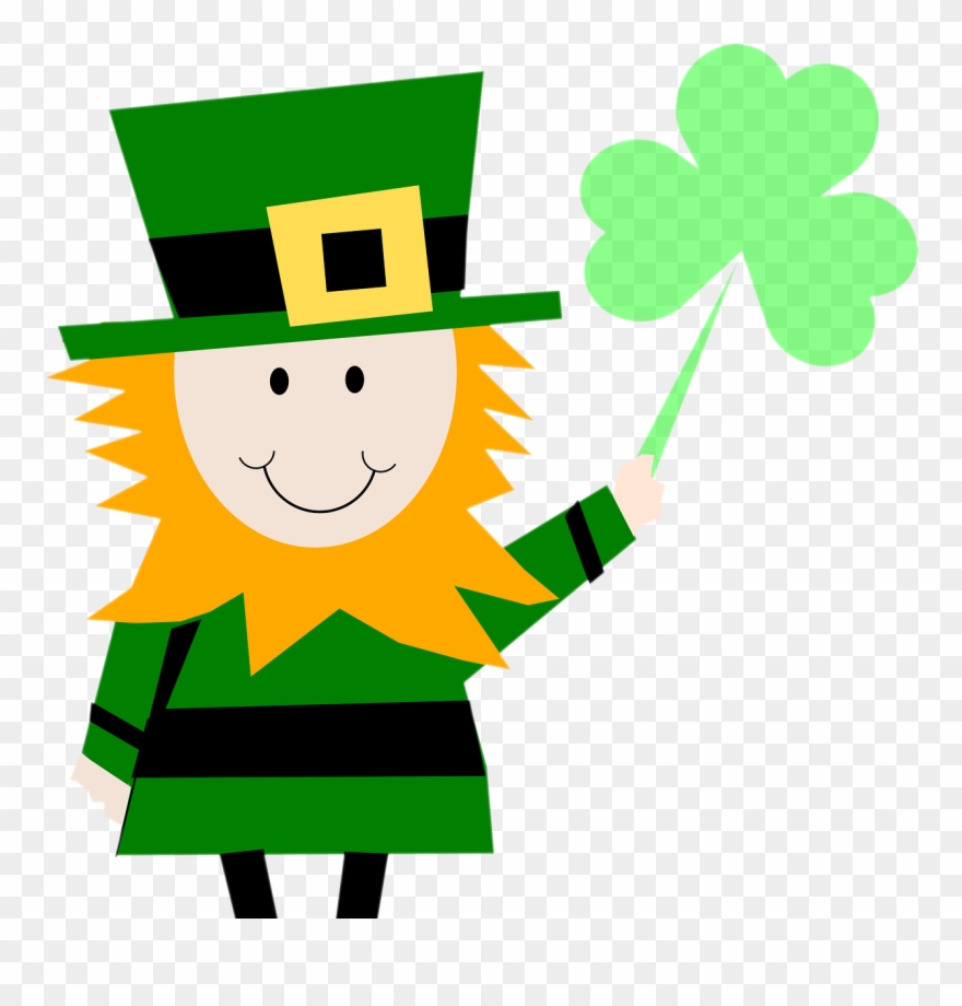 Leprechaun Shamrock - St Patrick Clipart - Png Download