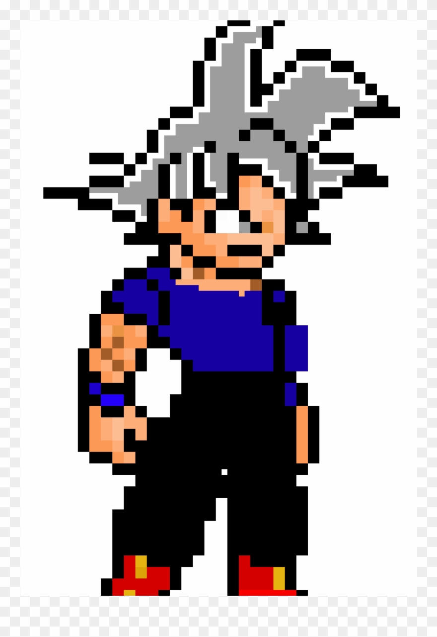 Ultra Instinct Mark - Pixel Art Goku Ultra Instinto Clipart