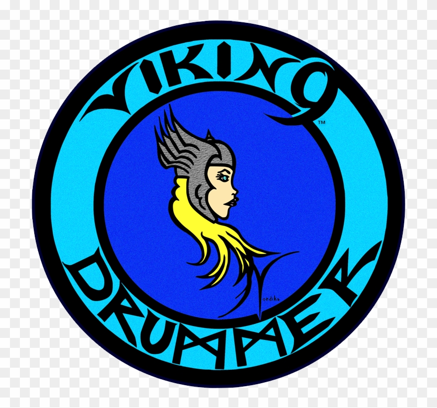 Viking Drummer - Circle Clipart