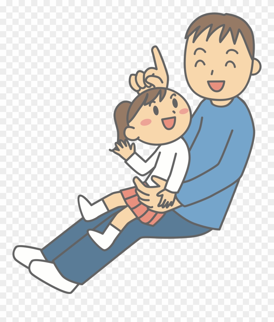 Big Image - 膝 の 上 に 座る イラスト Clipart