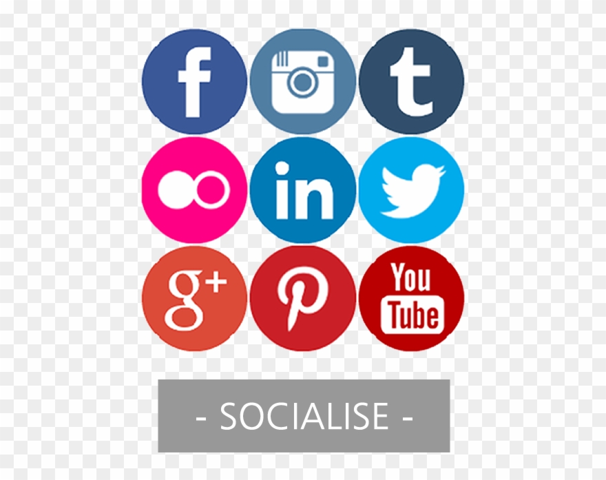 Social Media Marketing Clip Art - Social Butterfly Icons - Png Download